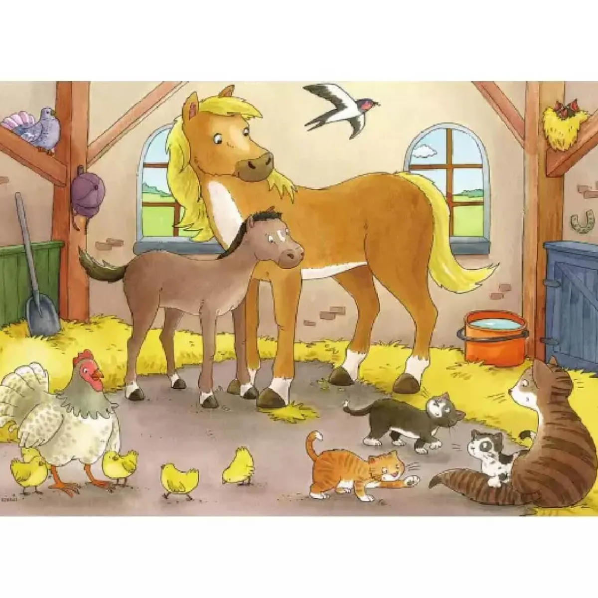 Discount Ravensburger - Familias animales - Puzzles 2x12 piezas Juegos Y Puzzles