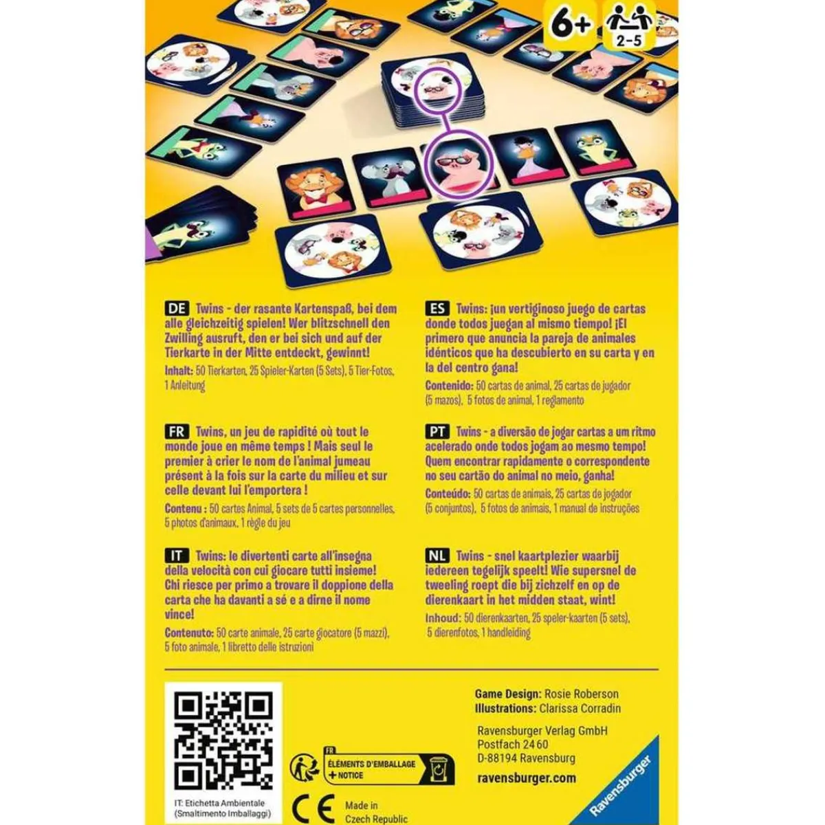 Outlet Ravensburger - Juego de cartas Twins para 2-5 jugadores, versión de viaje ㅤ Friki Zone|Juegos Y Puzzles