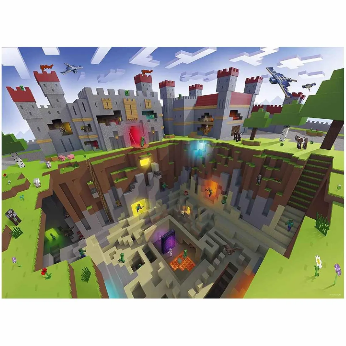 Ravensburger - Minecraft - Puzzle 300 piezas XXL Juegos Y Puzzles
