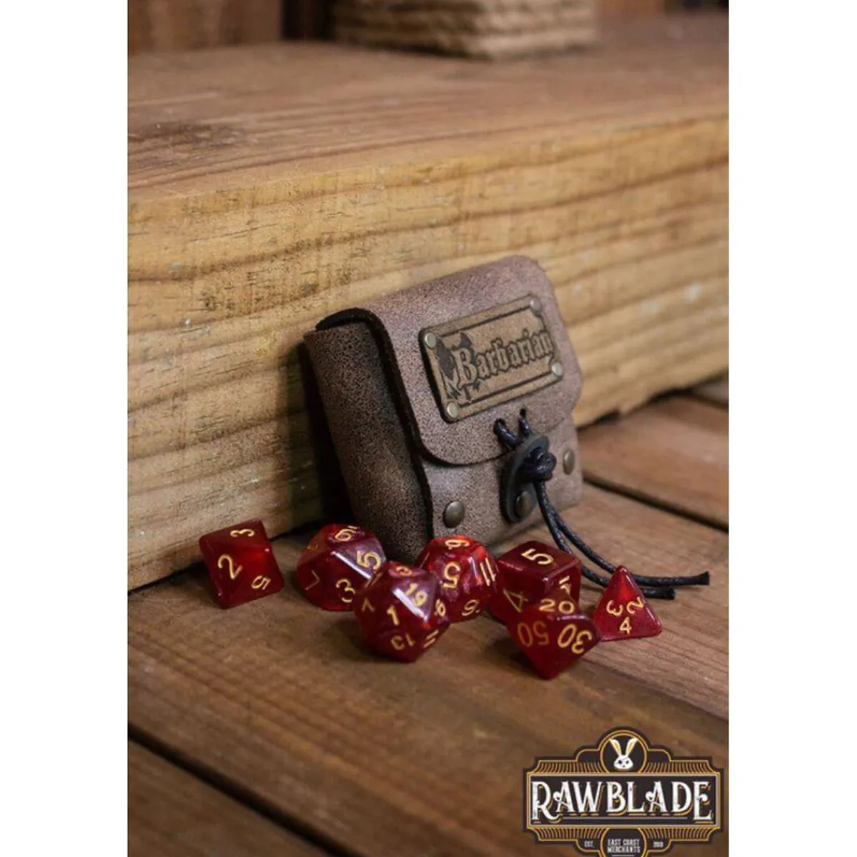 Rawblade - Dados y bolsa de cuero Bárbaro*LAST LEVEL