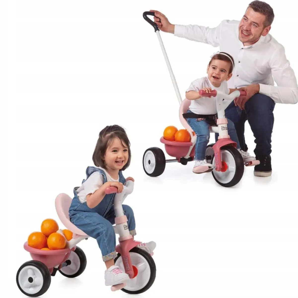 - Triciclo Evolutivo Be Move de Metal, Color Rosa - 68 x 52 x 52 cm ㅤ*SMOBY Clearance