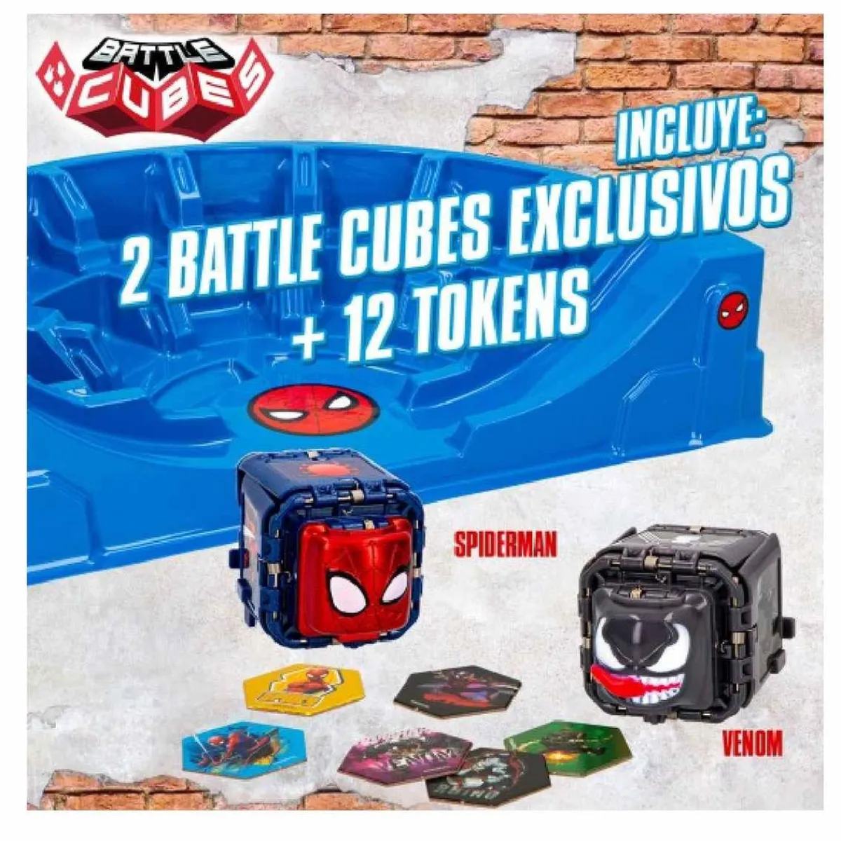 Outlet Spider-man - Battle cubes - Estadio de batallas con cubos de Spider-Man Figuras De Acción