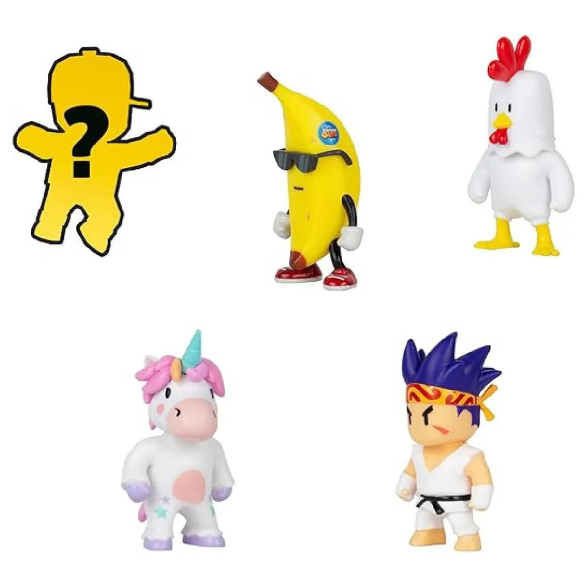 Stumble Guys - Pack 4 figuras + figura misteriosa (varios modelos) Figuras De Acción