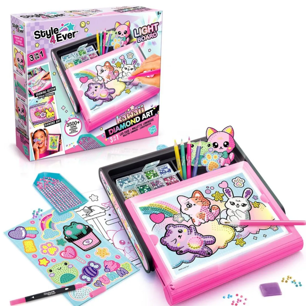Sale Style 4 Ever - Maletín Luminoso Diamond Art Kawaii Arte Y Manualidades