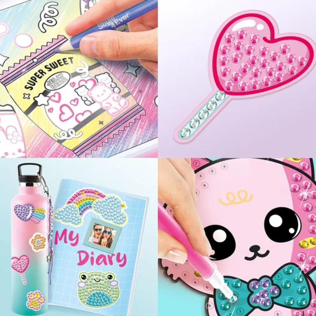 Sale Style 4 Ever - Maletín Luminoso Diamond Art Kawaii Arte Y Manualidades