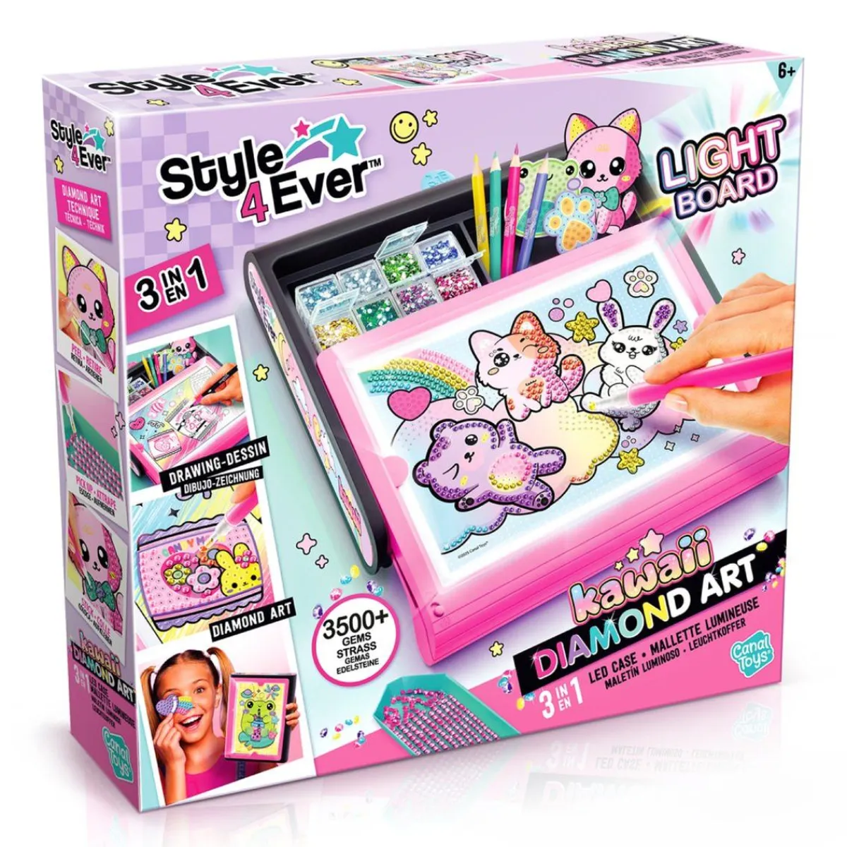 Sale Style 4 Ever - Maletín Luminoso Diamond Art Kawaii Arte Y Manualidades