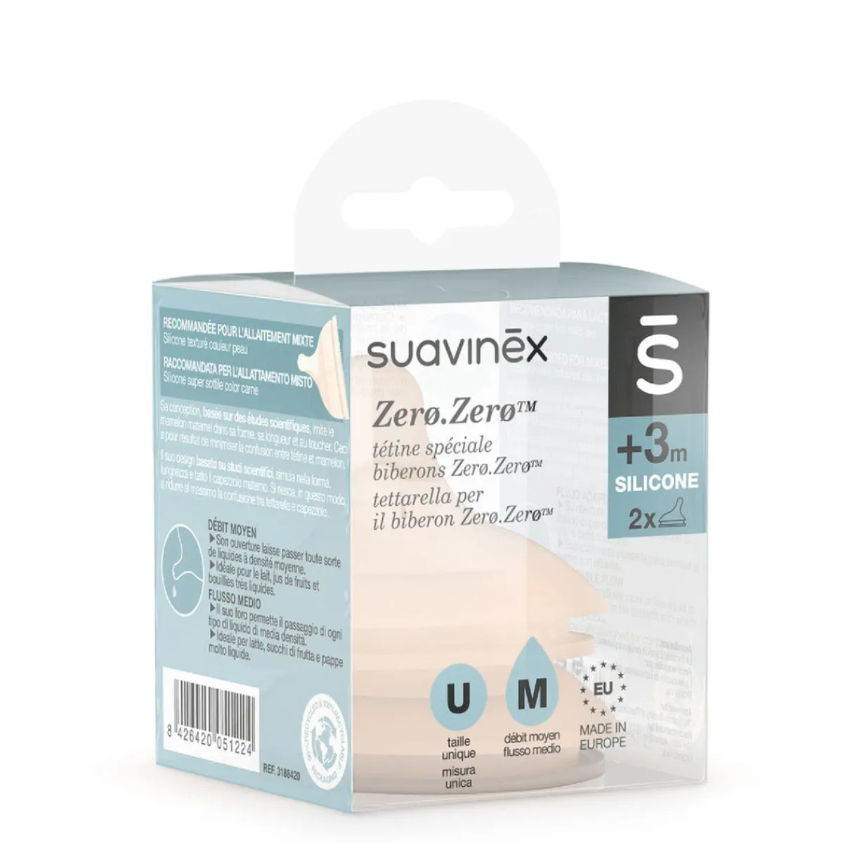 - Pack 2 Tetinas Zero Zero Flujo Medio Biberones Y Chupetes·Tetinas