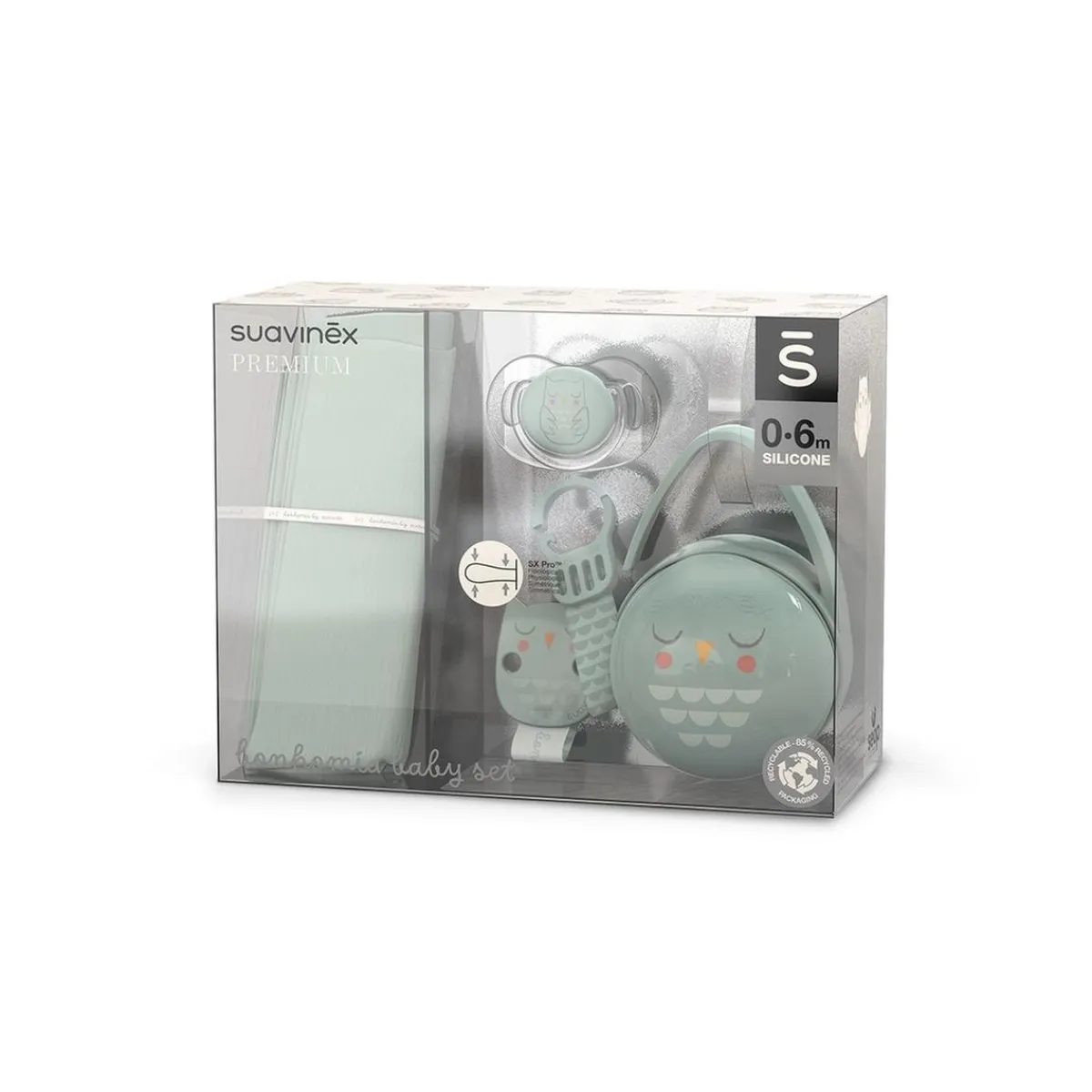 - Pack de regalo premium para bebés - Bonhomia verde*SUAVINEX New