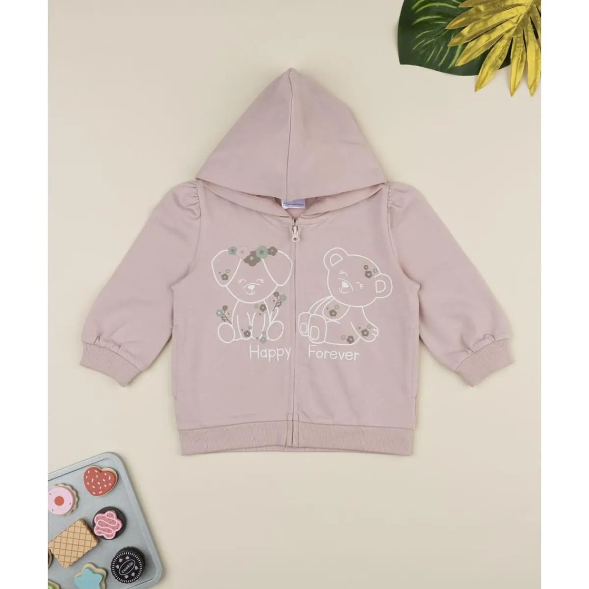 Sudadera de niña rosa con estampado de osos*Prenatal Best