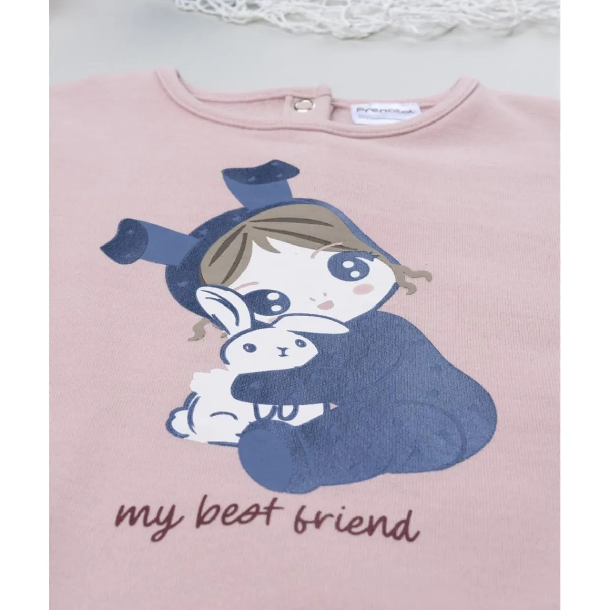 Sudadera niña rosa con estampado*Prenatal