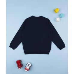 Sudadera niño azul estampada