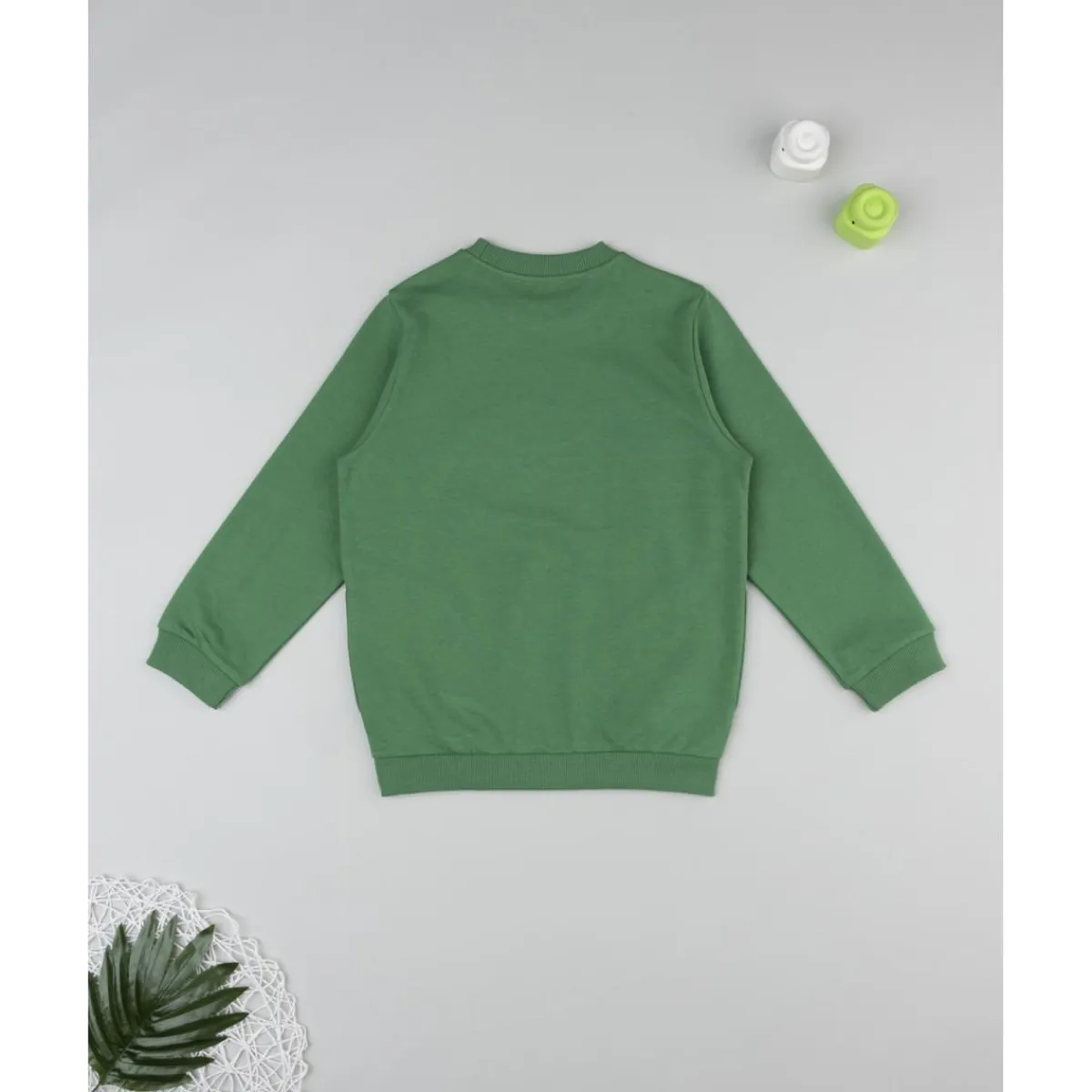 Sudadera niño verde estampado relieve*Prenatal Outlet