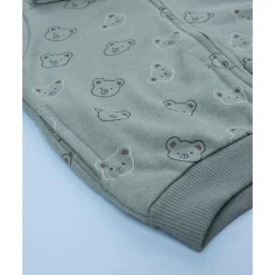 Sale Sudadera verde con capucha para niño con estampado allover Niño·Bebé Niño 3-36 Meses|Bebé Niño 3-36 Meses·Jerséis Y Cardigans