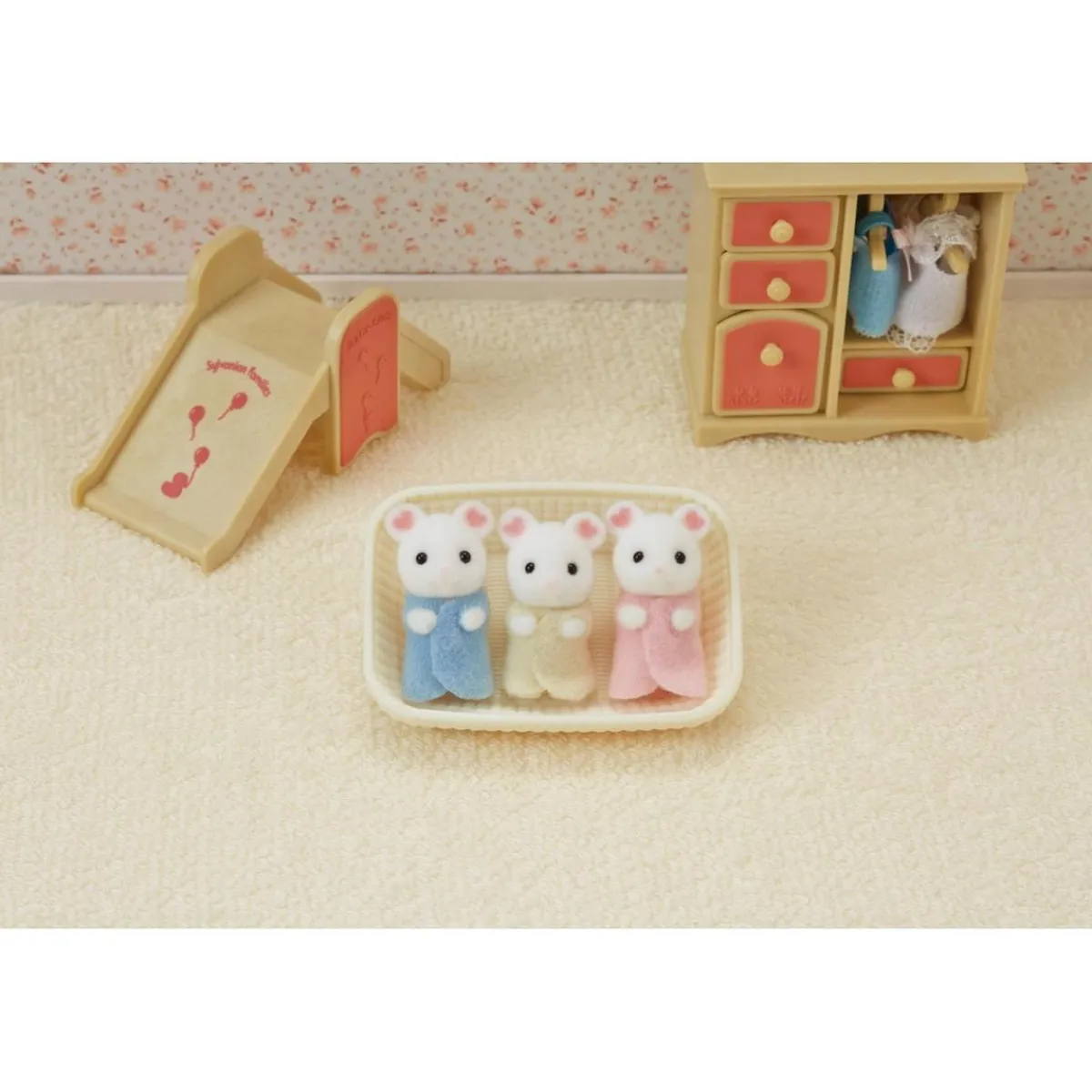 Hot Sylvanian Families - Trillizos Ratón Marshmallow juguete para imaginar Coleccionables Y Mini Mundos