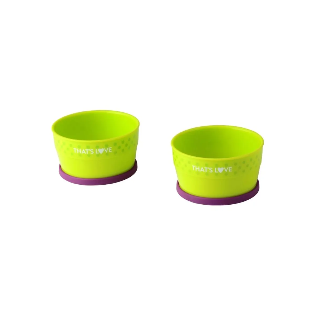 - Pack de 2 tazones con base de silicona*THAT'S LOVE Hot