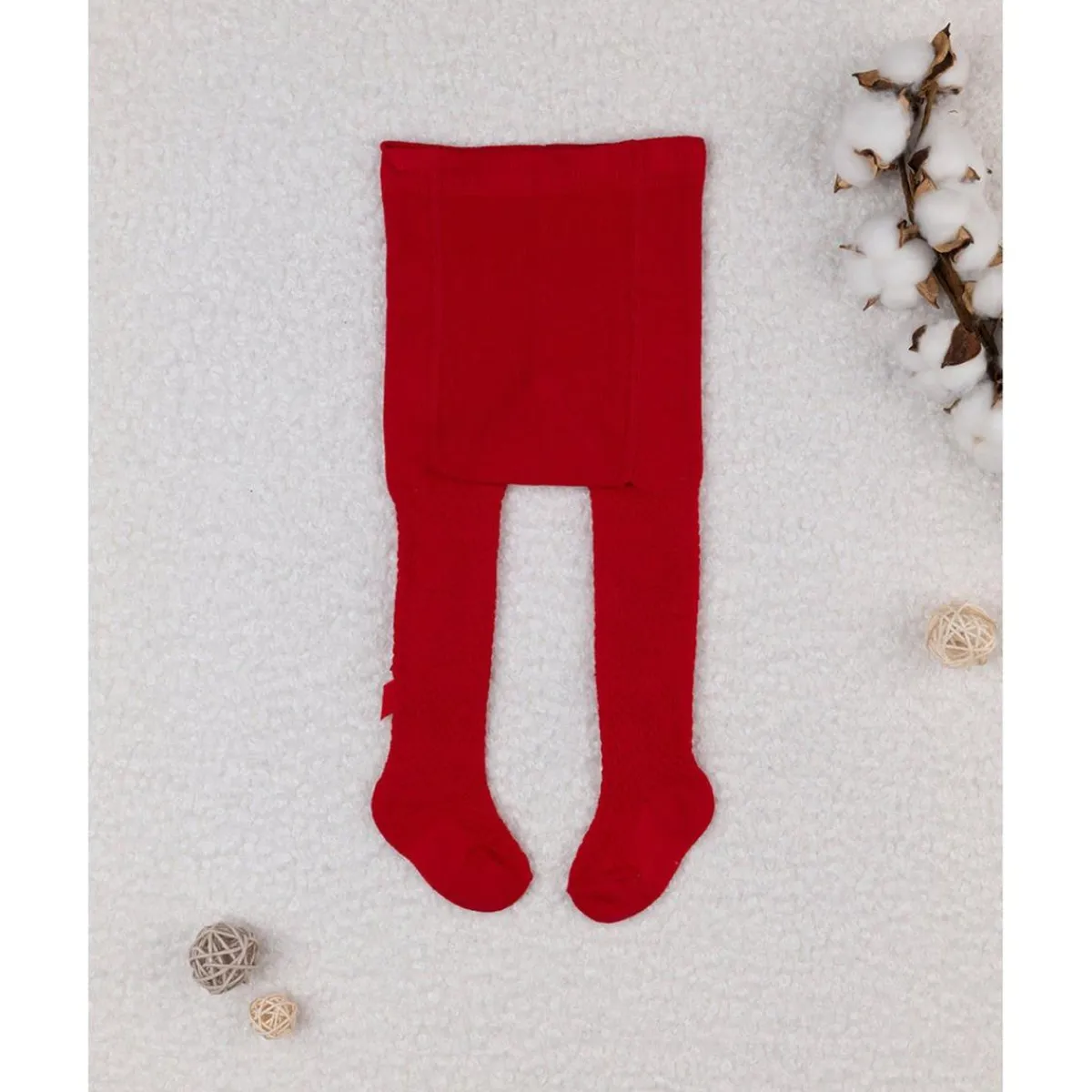 Tights rojas para niña con moñitos*Prenatal New