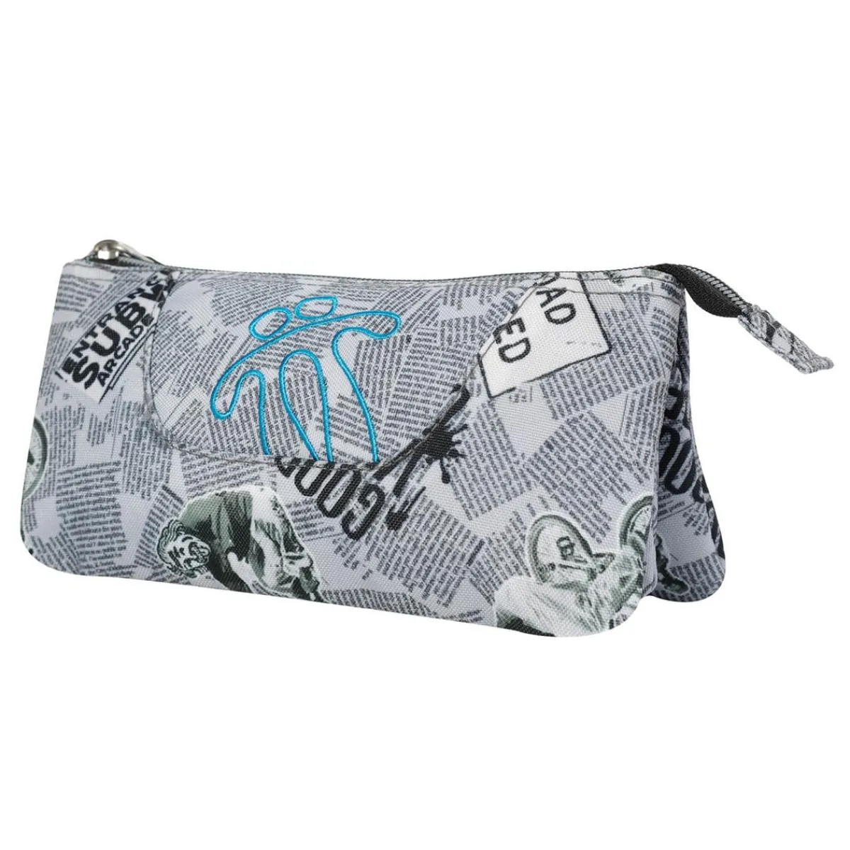 - Estuche escolar 3 compartimentos Tablero Newspaper*TOTTO Clearance