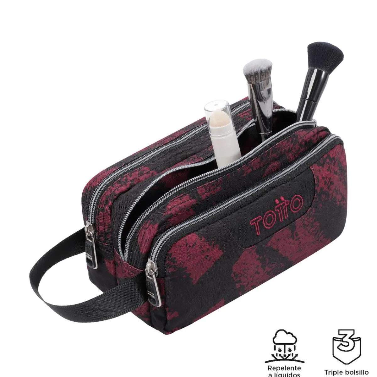 - Estuche escolar tres compartimentos tiza roja Agapec*TOTTO Sale