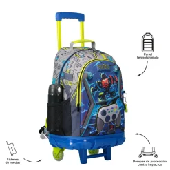 - Mochila escolar con ruedas grande Monark*TOTTO Clearance