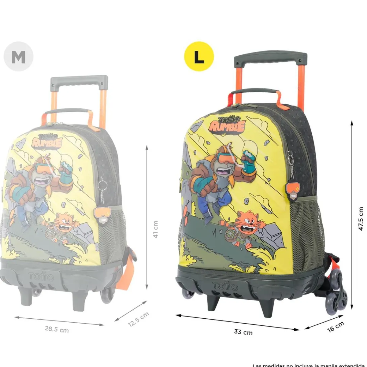 - Mochila escolar con ruedas grande Brawlmaster*TOTTO New