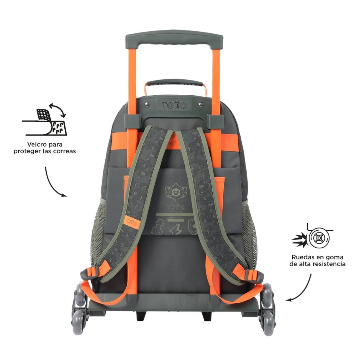 - Mochila escolar con ruedas grande Brawlmaster*TOTTO New