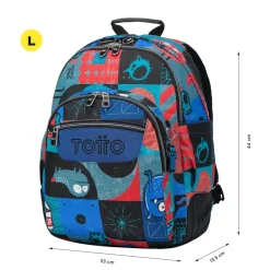 - Mochila escolar cyber monstruos Crayoles*TOTTO Outlet
