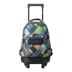 Outlet - Mochila escolar pequeña ruedas bloques Resma Material Escolar