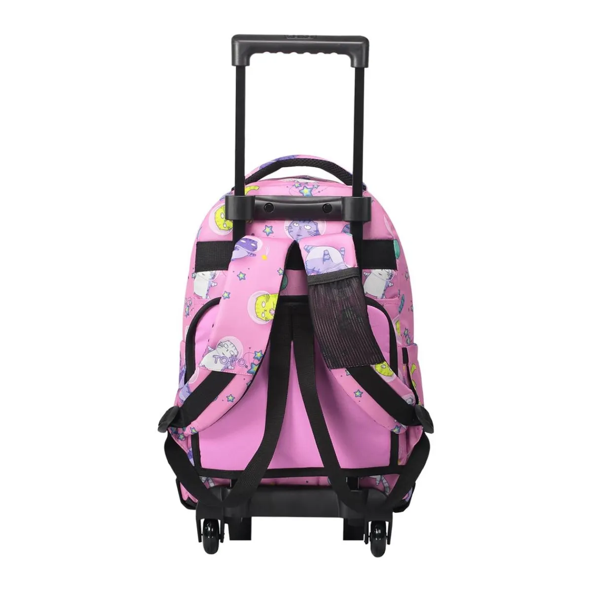 - Mochila escolar pequeña ruedas gatos astronautas Resma Material Escolar