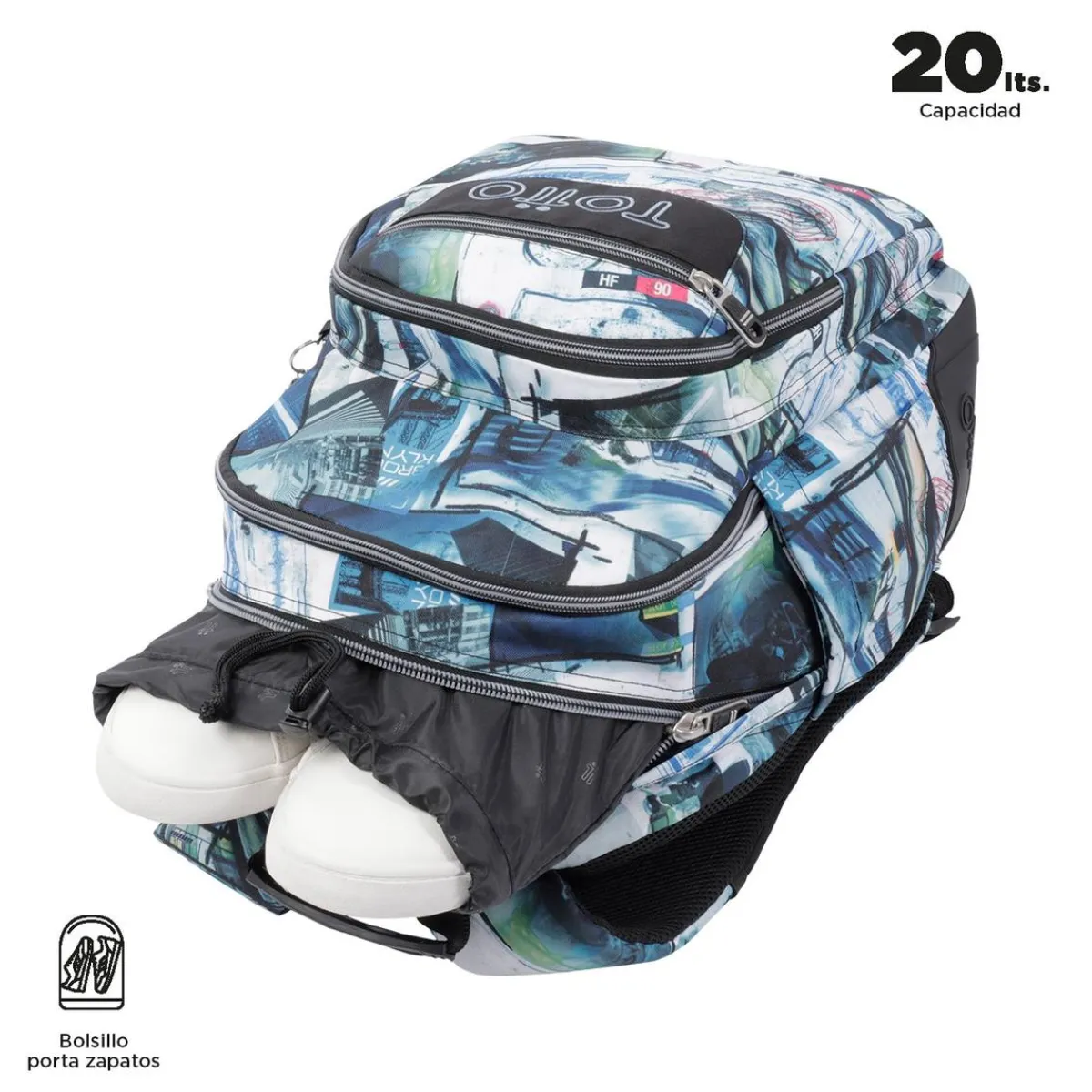 Hot - Mochila escolar postales y casetes Crayoles Material Escolar