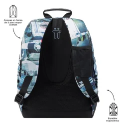 Hot - Mochila escolar postales y casetes Crayoles Material Escolar
