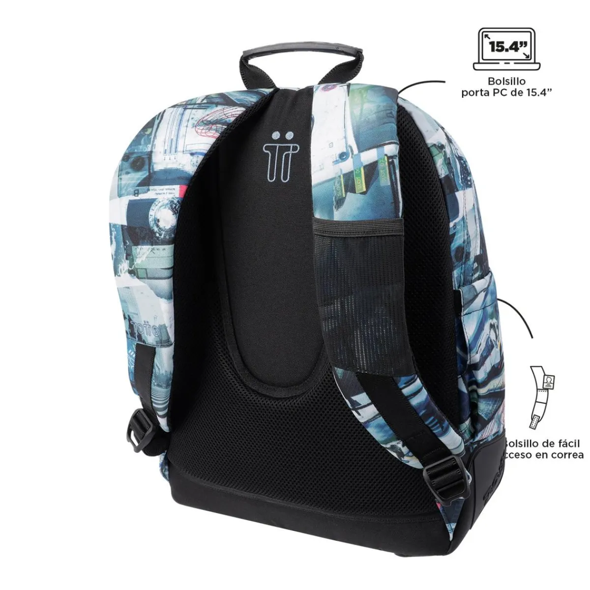Hot - Mochila escolar postales y casetes Crayoles Material Escolar