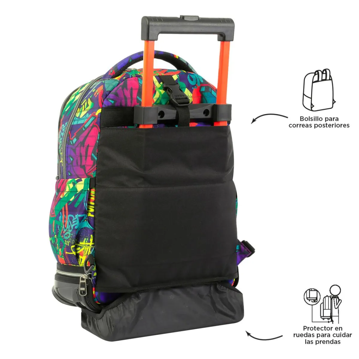 - Mochila escolar ruedas desmontable graffiti Tiza*TOTTO Sale