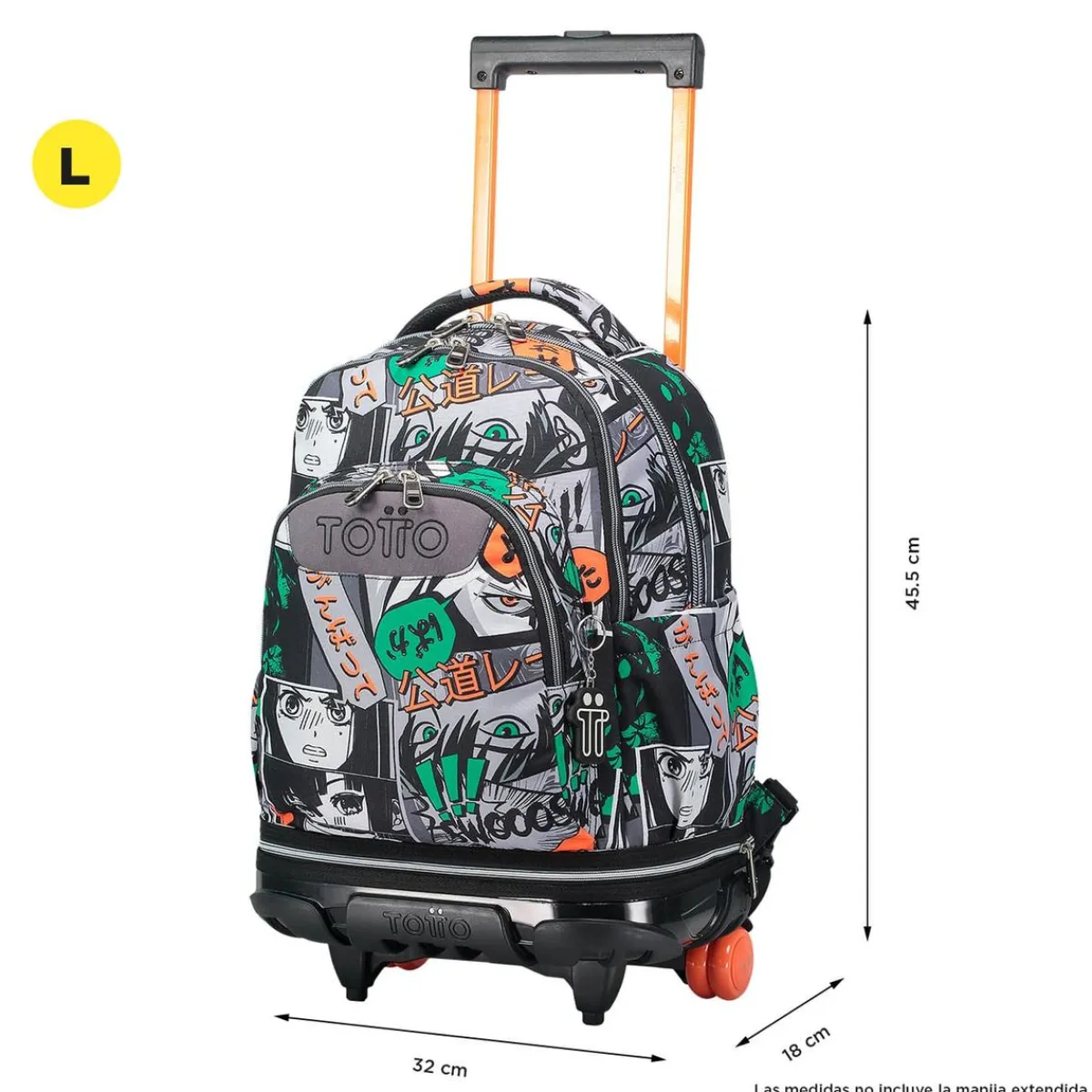 - Mochila escolar ruedas desmontable manga Tiza*TOTTO Discount