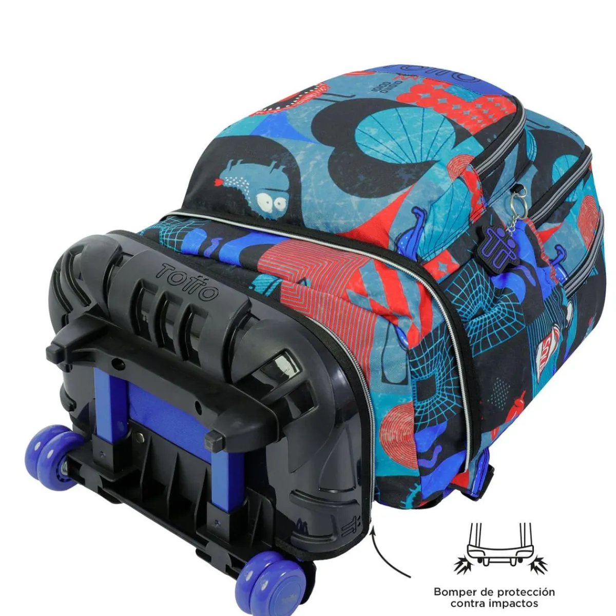 - Mochila escolar ruedas desmontable cyber monstruos Tiza*TOTTO Hot