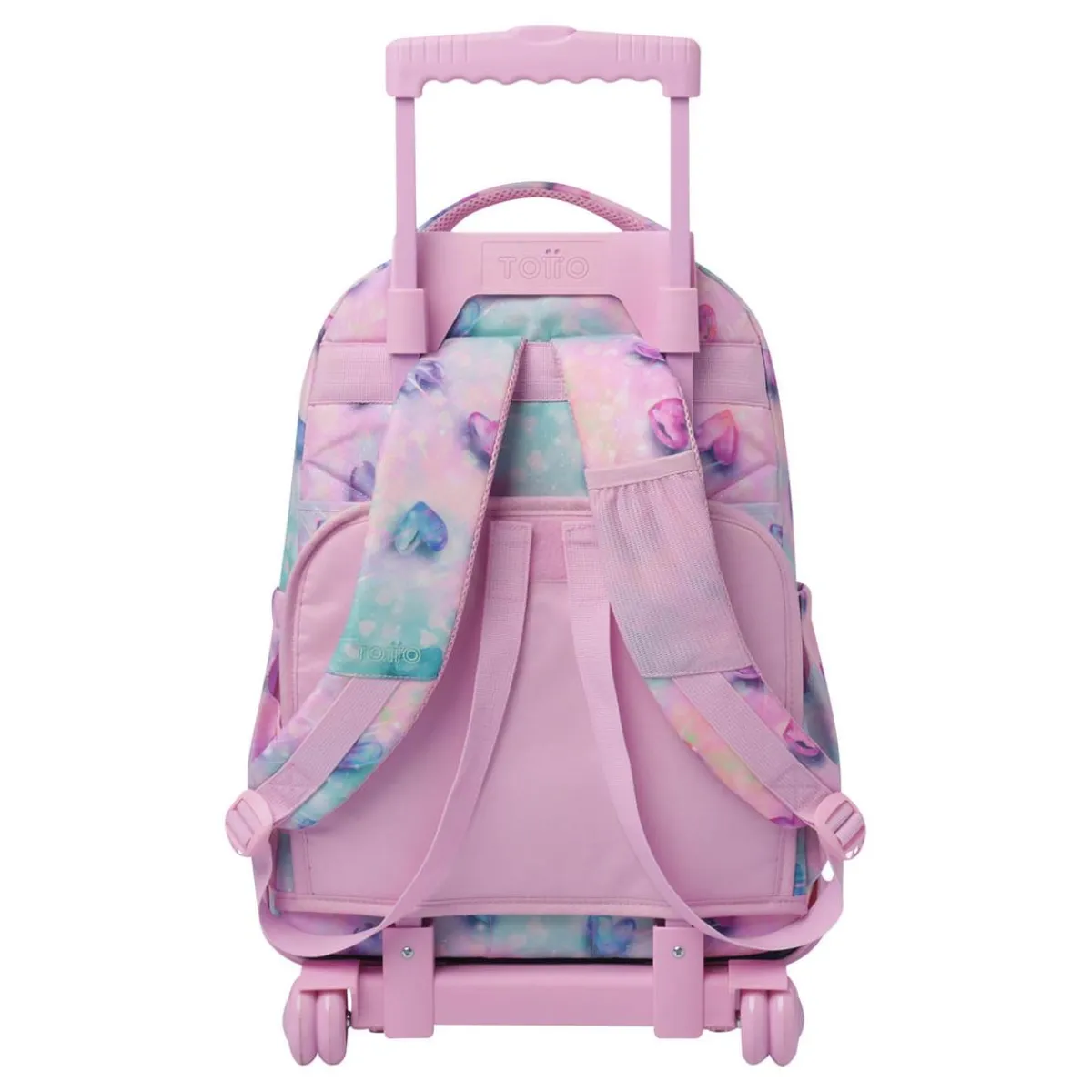 - Mochila Renglones con ruedas Glitter Shiny Heart*TOTTO