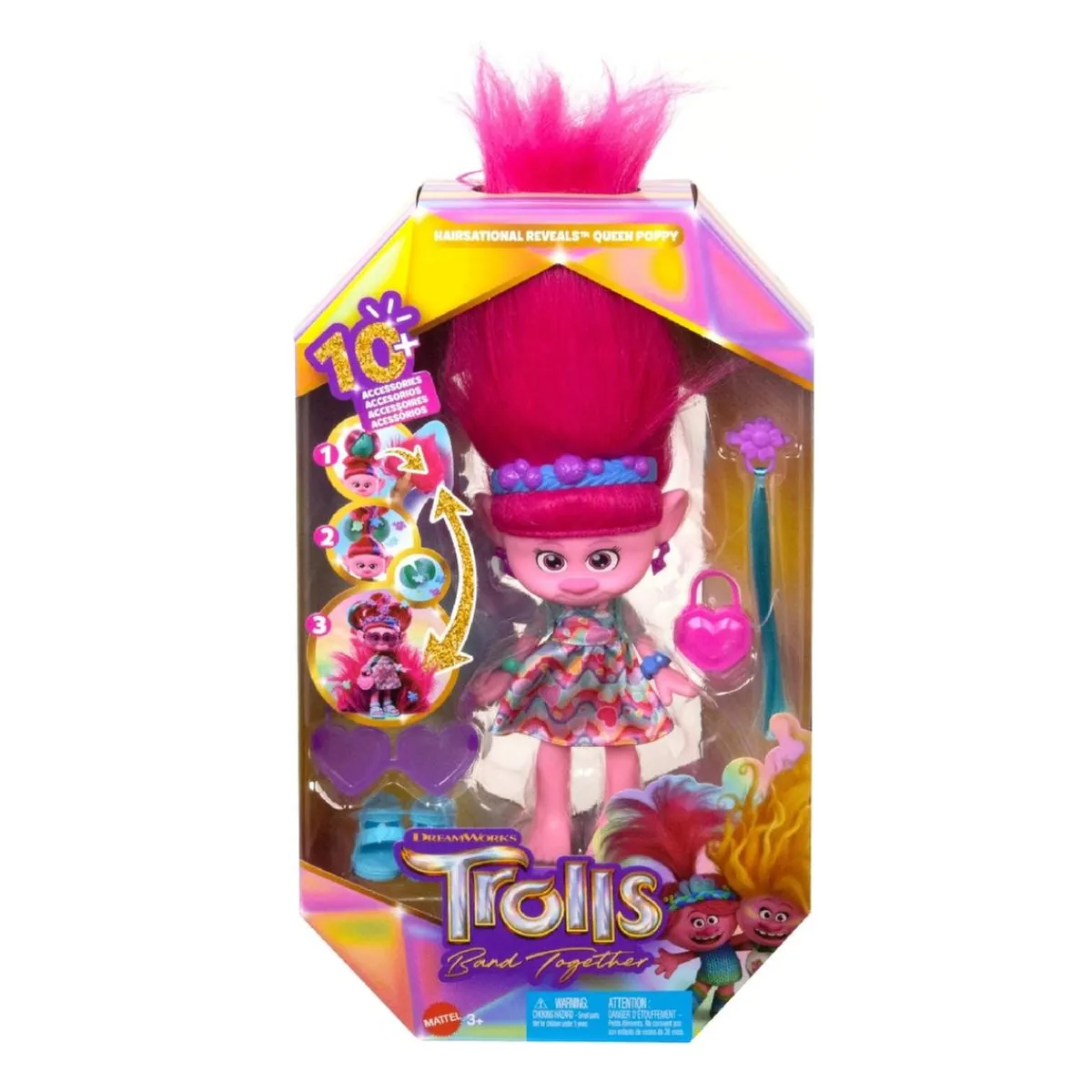Hot Trolls - Poppy con accesorios Coleccionables Y Mini Mundos
