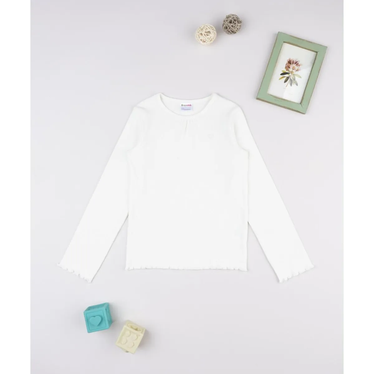 Online T-shirt blanca de niña manga larga Niña 2-10 Años·Camisas Y Camisetas|Niña·Niña 2-10 Años