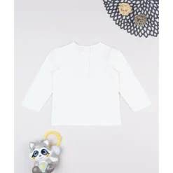 T-shirt niña blanca estampado mapache*Prenatal New