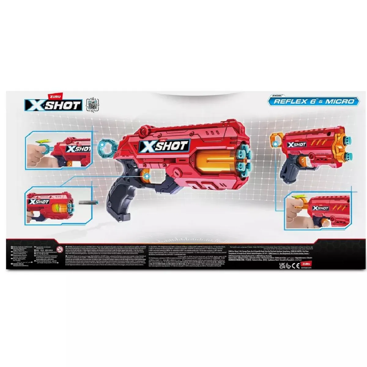 X-Shot - Pack 4 lanzadores + 24 dardos* Online