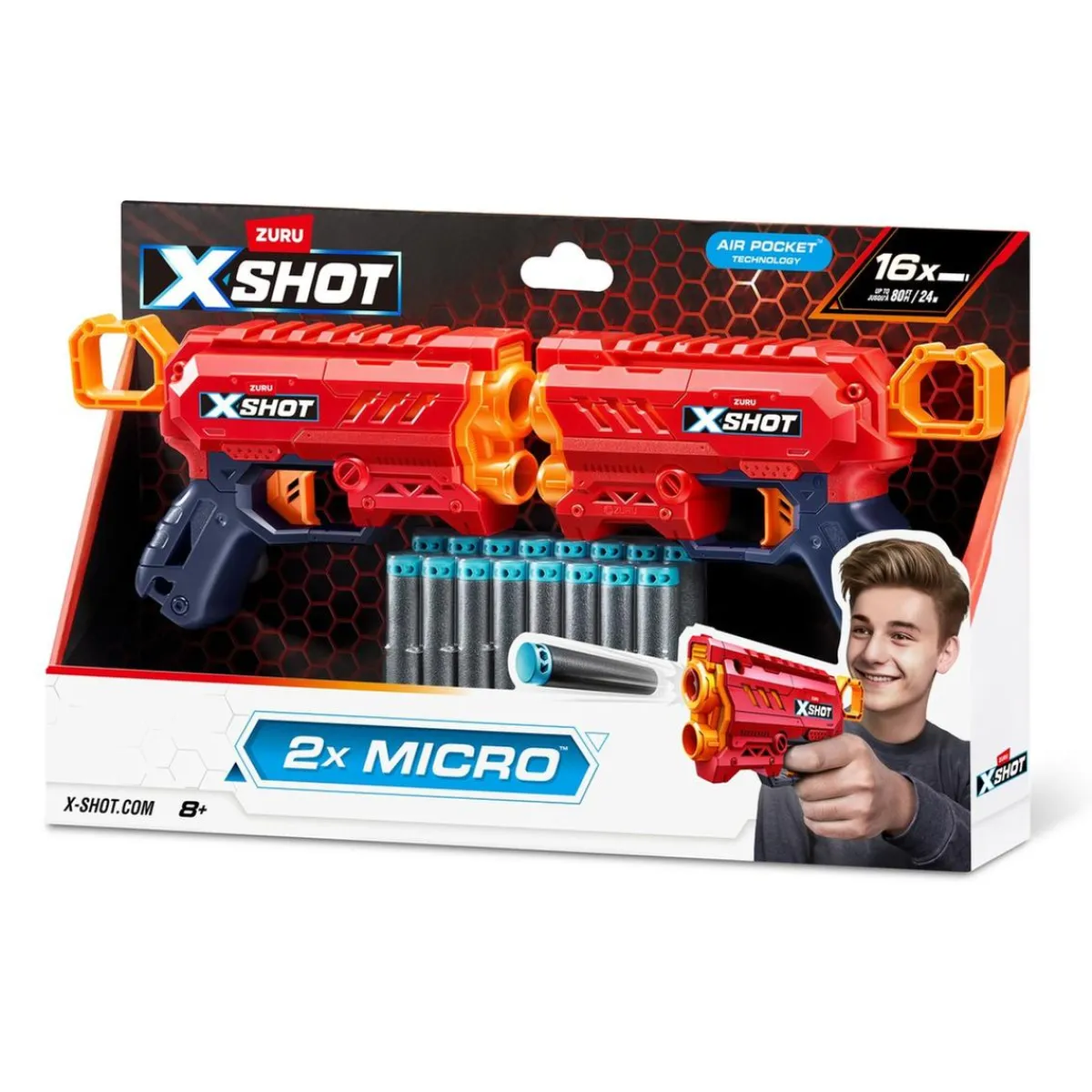 - Pack 2 Micro lanzadores + 16 dardos*X-SHOT Discount